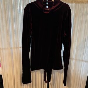Articles Of Society Rich Burgundy Velvet Type Bodysuit